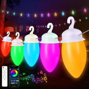 GUIRLANDE D'EXTÉRIEUR Guirlande Lumineuse Exterieure 15M - TRAHOO - LED - Multicolore - Ampoule étanche