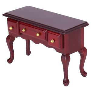 MAISON POUPÉE Table de console - Maison de poupée miniature en bois - 9.5 x 6.3 x 4cm
