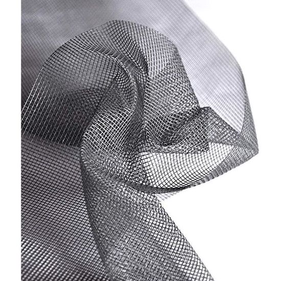 Maille d'écran de fenêtre, maille d'écran en fibre de verre plein cadre, crochet et boucle, installation facile (couleur : A, taille : 120 x 130 cm