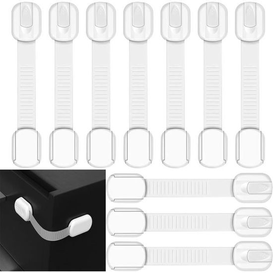 Serrures De Sécurité Enfant Pour Armoires Et Placards – Sans Percer, Invisibles Et Anti-Pincement | Protection Meubles, Fenêtres, Salle De Bain