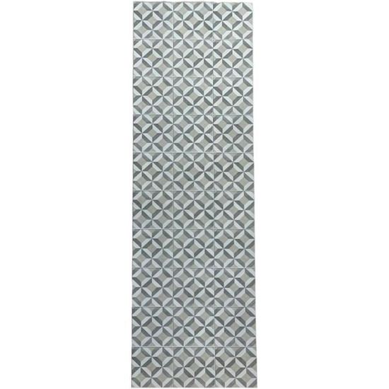 Tadi & Imperio1979 Hydraulisch vinyl tapijt, verkrijgbaar in verschillende maten, elegant, design en duurzaamheid voor je ruimte, keuken, woonkamer, eetkamer, pvc-vloer, 60 x 360 cm, grijze ster