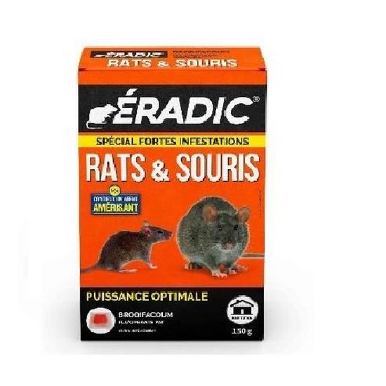 OCCI RATS ET SOURIS + BLÉ brodifacoum raticide prêt à l'emploi