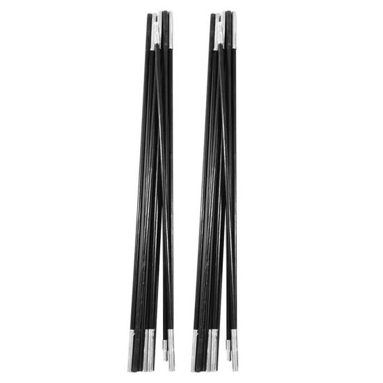 Kit 2 Arceaux Tente Fibre De Verre 4.9 M – Poteaux Télescopiques Remplacement Tente Camping 7-8 Personnes