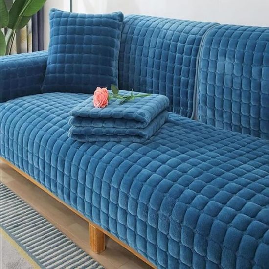 Housse De Canapé Antidérapante - Taille Unique 60x130cm - Douce Et Lavable - Revêtement Meuble - 5