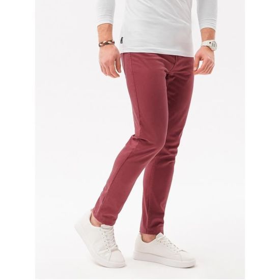 Pantalon chino hotsell homme bordeaux