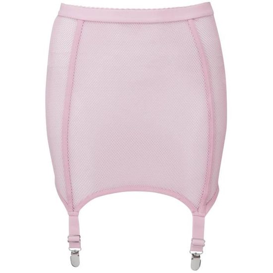 Jupe Porte jarretelle en résille rose pastel, Heartbeats KILLSTAR