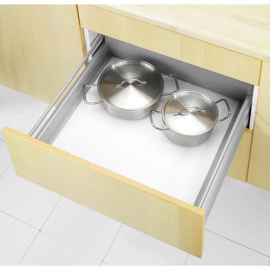 Tapis Pour Tiroirs Et étagères En EVA - 45x600 Cm - Découpable à La Taille, Imperméable, Antiataches - Pour Réfrigérateur, Armoire, Cuisine