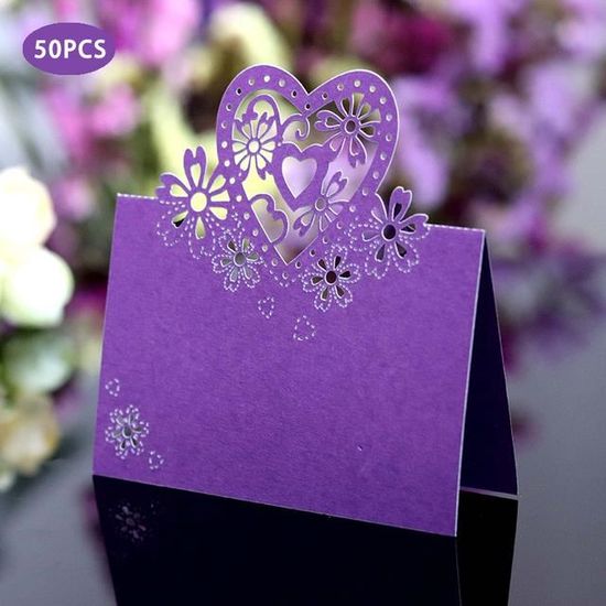 50 Cartes De Table Blanches 10x10cm YOTINO - Pour Mariage, Anniversaire