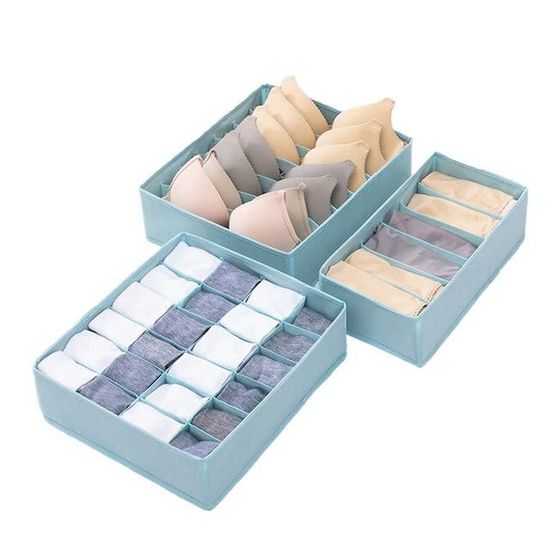 4 Pcs Boîte De Rangement De Soutien-Gorge Bacs De Rangement Pliants