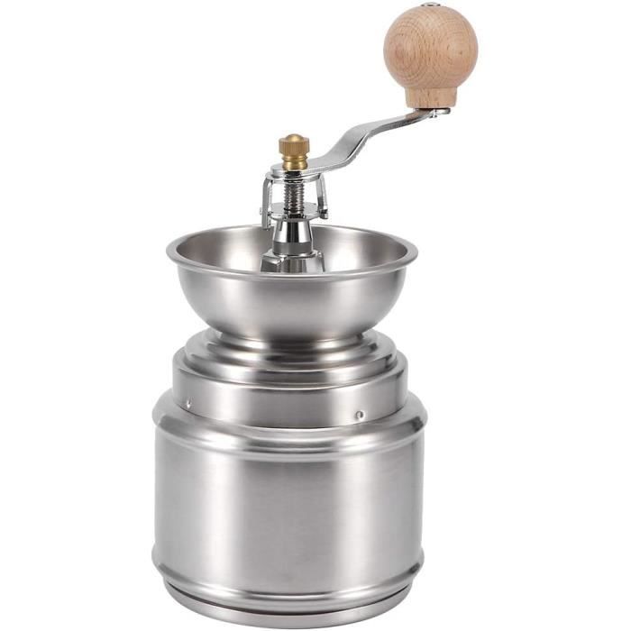 Moulin à Café Manuel Réglable - Pour Grains De Café, Lin, Noix, épices, Avec Meules Céramique Et Récipient En Verre