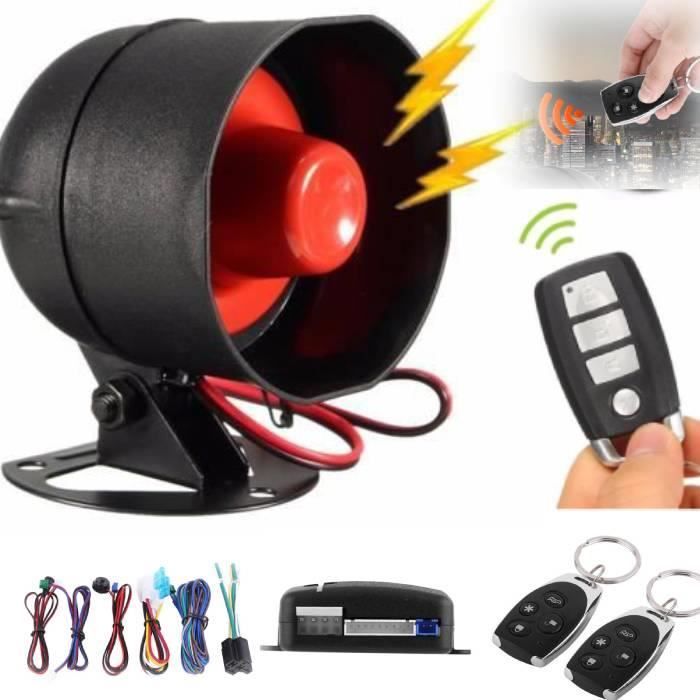 Alarme simulateur Universel Voiture Alarme Vibration Sirène Système Sécurité Klaxon+2 Télécommande -YES