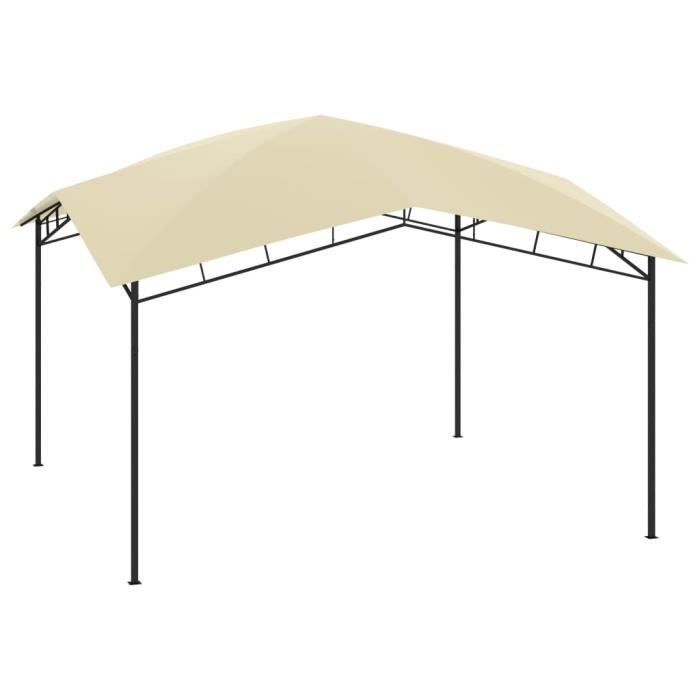 Belvédère de jardin 4x4x2,9 m Crème 180 g-m2-MEN