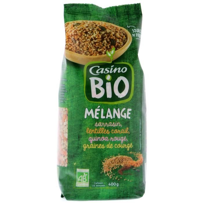 CASINO Mélange sarrasin lentille quinoa graine de courge Bio - 400G