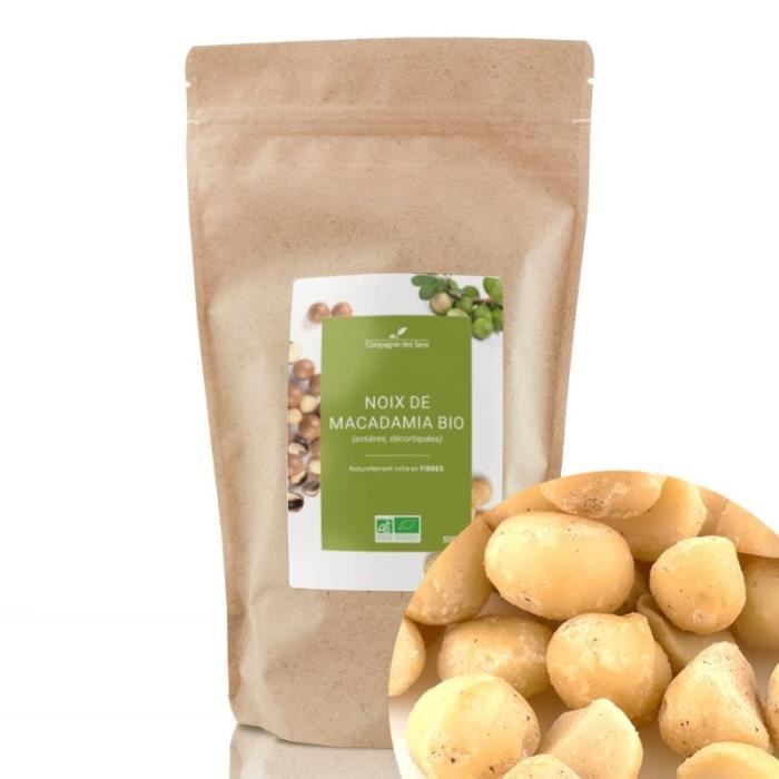 Noix de Macadamia décortiquées BIO - Fruits à coques en vrac - 500g