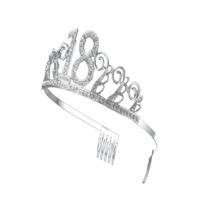 1 pc 18 ans couronne Chic mode chapeaux anniversaire gâteau décoration cheveux accessoires pour banquet fête DRONE
