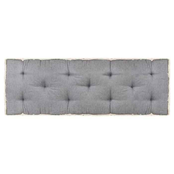 {NEW}7030Elégant Coussin de canapé palette - Coussin extérieur Coussin de sol Grand Confort Galettes de chaise Anthracite 120x40x7 c