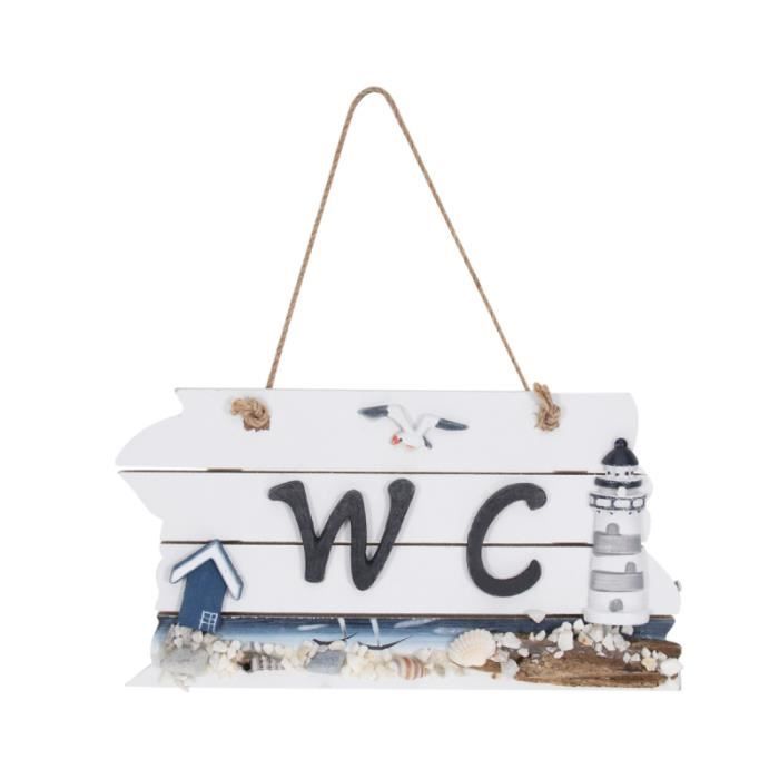 1 pc Tenture Murale Creative WC En Bois Panneau Pour Salle De Bains PLAQUE DE PORTE - LETTRE DECORATIVE