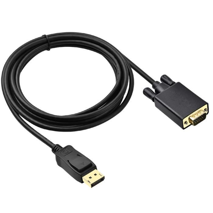 1.8M professionnel DP vers DVI Convertisseur Câble DisplayPort Mâle vers DVI-D 24 + 1Pin Adaptateur d'affichage Mâle Câble pour Noir