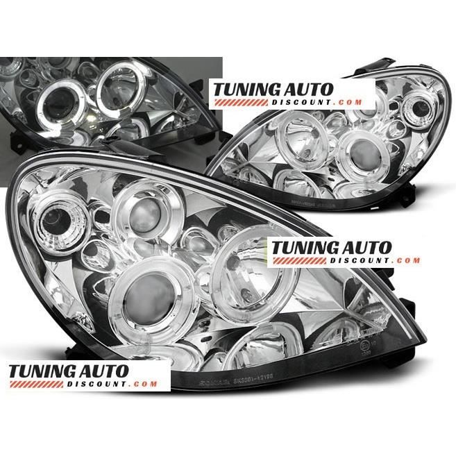 Phares avant Citroen xsara 09.00-10.04 angel eyes chrome