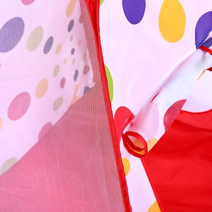 Jidelstore® set Tente Pop Up avec Tunnel piscine de jeux shoot balle PR bébé Enfants rouge 97×83×95cm - XY FR -JID