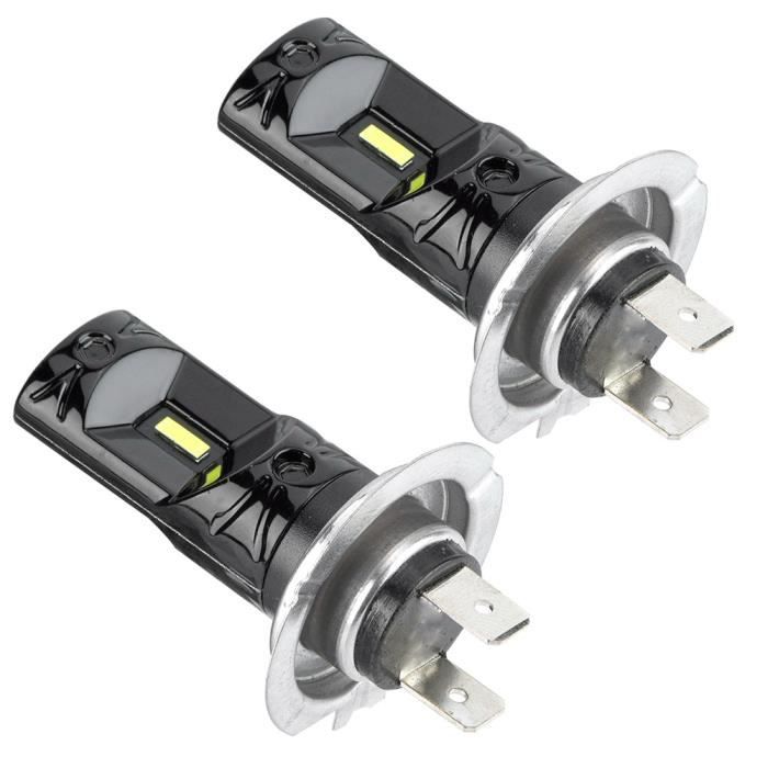 Cikonielf Phare de voiture 2pcs H7 V5 Super Bright CSP 6500K Kit de Conversion de phare LED Ampoules de phare antibrouillard