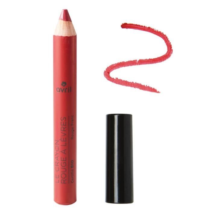 Crayon Rouge à Lèvres Certifié Bio Avril - Rouge Franc