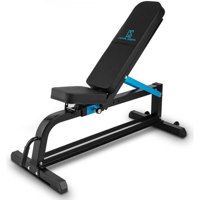 Capital Sports Adjustar Banc d'entraînement réglable noir métal 300 kg