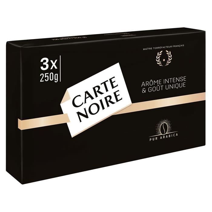 LOT DE 2 - CARTE NOIRE Café moulu Arome Intense Pur Arabica - 3 x 250 g