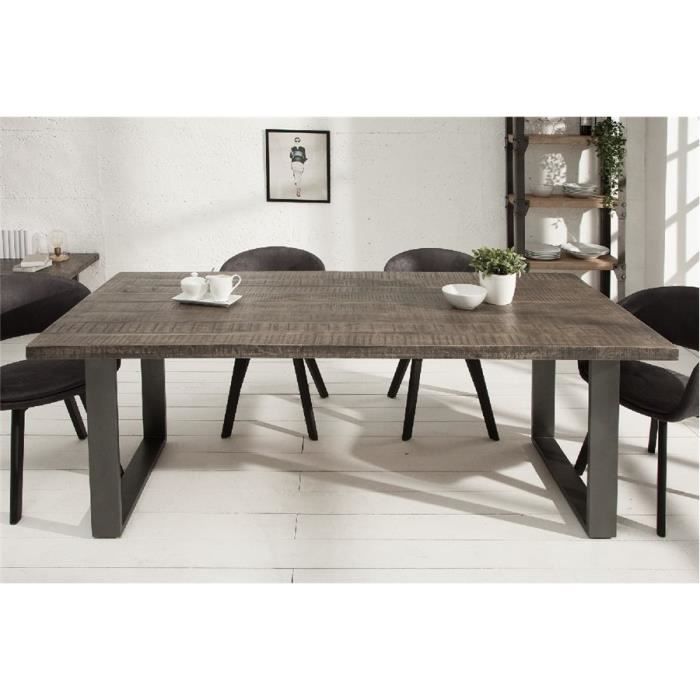 Table à manger design AZURE III - Gris - 160