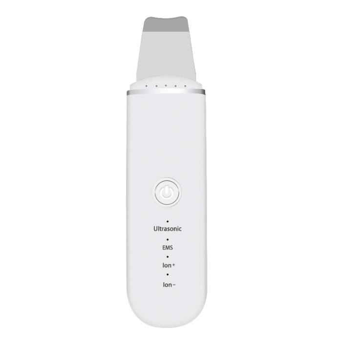 Épurateur Ultrasonique de Peau,Ultrason Visage Épurateur Skin Scrubber Nettoyeur Peau pour Nettoyage Les Pores Acné Ridules - Noir