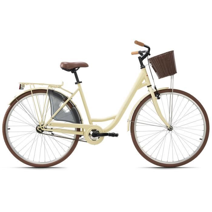 Vélo ville 28'' - KS CYCLING - Zeeland - Femme - 1 Vitesse - Beige - Taille de Cadre 48 cm