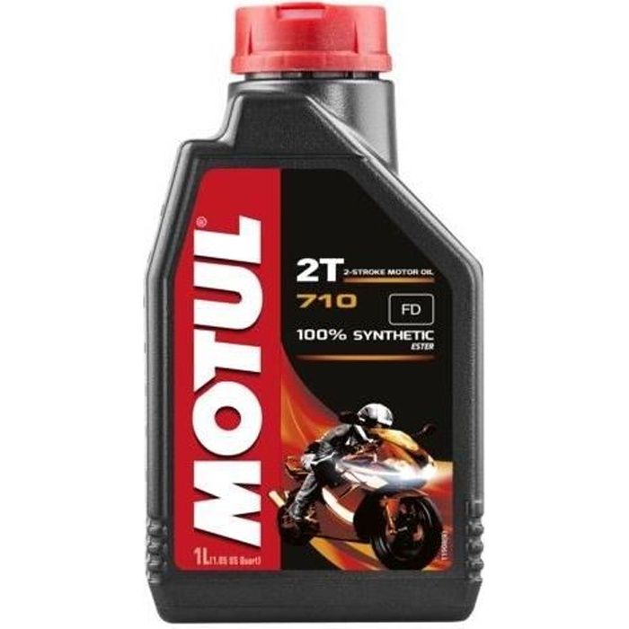 Bidon d' huile 1 Litre Motul 710 pour moteur 2 temps 100% synthèse FD