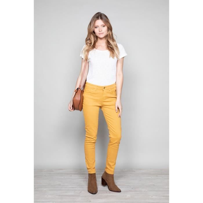 Pantalon slim 5 poches PIME - Couleur - Curry, Taille - 34