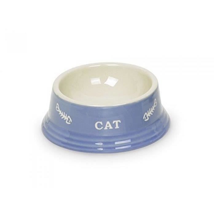 NOBBY 73377 ÉCUELLE EN CÉRAMIQUE POUR CHAT INSCRIPTION CAT