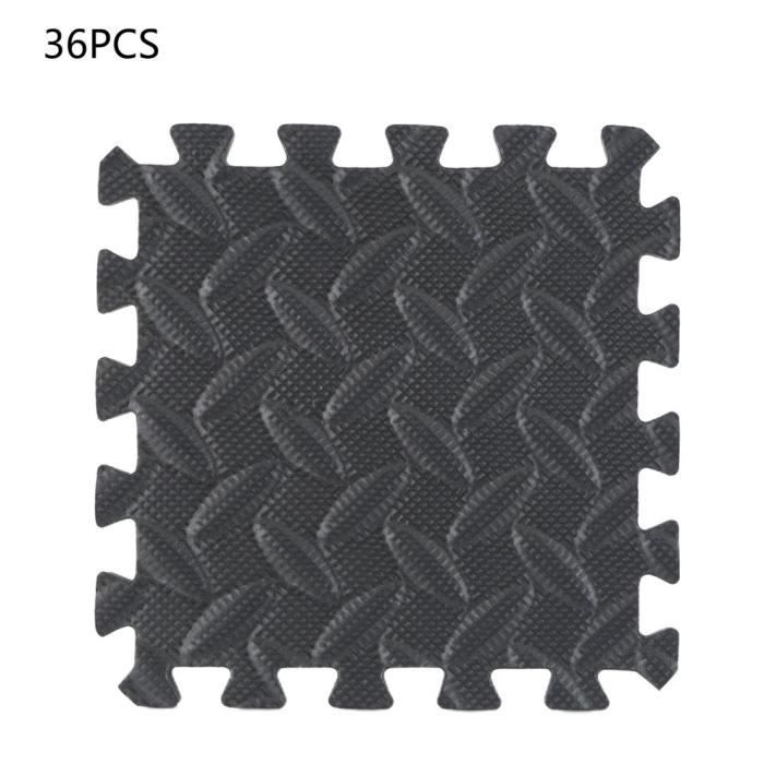 Tapis de sport de plein air noir 15cm * 15cm 36 pièces (9 grandes pièces)