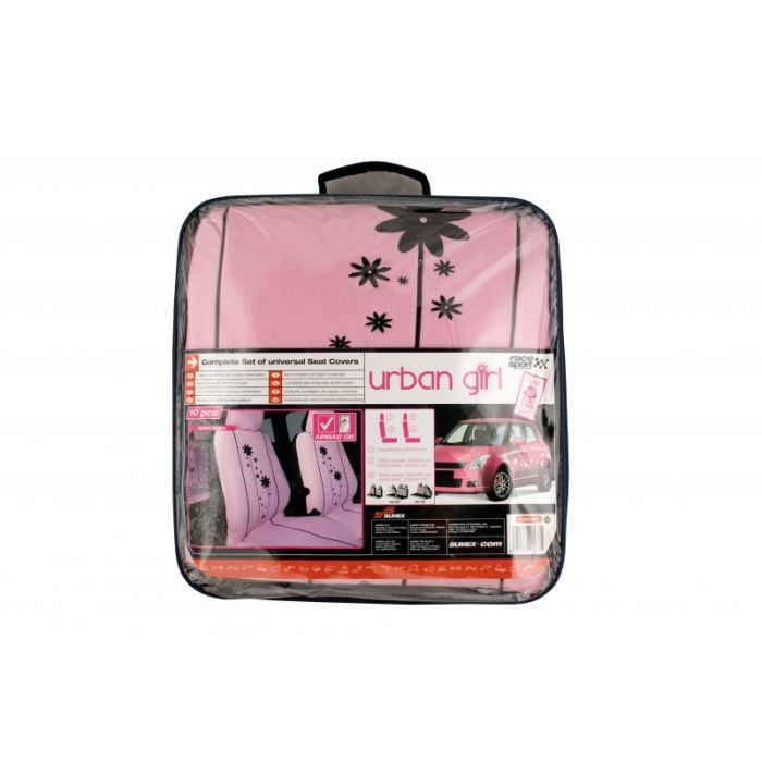 jeu de housses universelles rose - pink girl