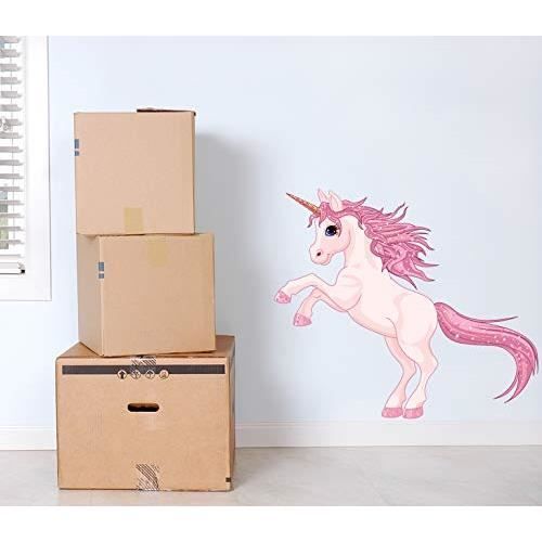 11135& couleur complète Licorne Chambre à Coucher Filles maternelle Autocollant Mural Décalque Enfant décoration - Large