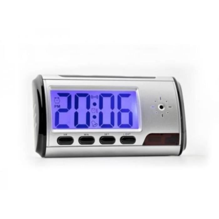 HORLOGE PENDULE REVEIL CAMERA ESPION 2GO MICRO SD