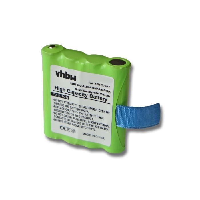 vhbw NiMH batterie 700mAh pour radio talkie-walkie Midland G223, G225, G226, G227, G300, G300M, GXT200, GXT250