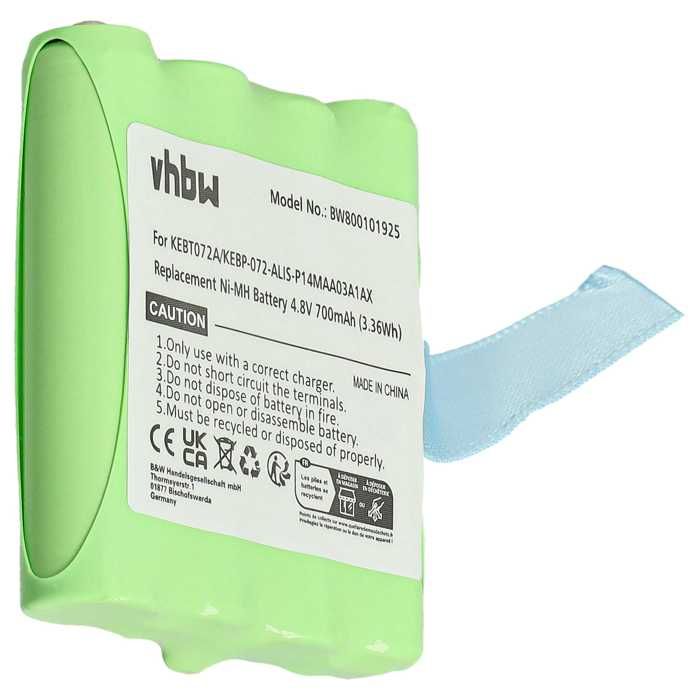 vhbw NiMH batterie 700mAh pour radio talkie-walkie Midland G223, G225, G226, G227, G300, G300M, GXT200, GXT250