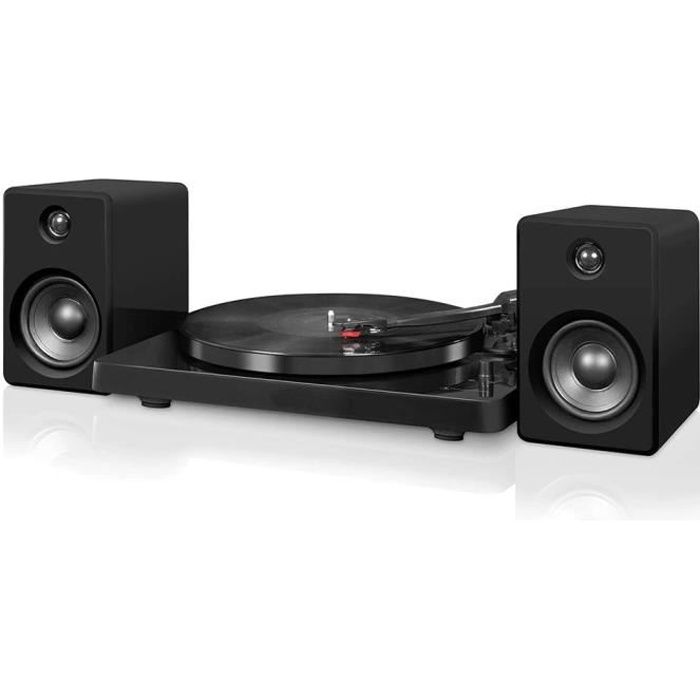 Platine Vinyle Moderne Victrola 3 vitesses ITUT-420-MBK Bluetooth avec Haut-parleurs 50W Noir