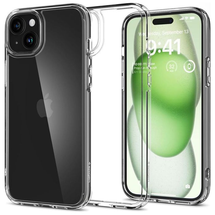 Coque de téléphone - Spigen - Ultra Hybrid - Transparent - Protection antichute - Compatible iPhone 15 Plus