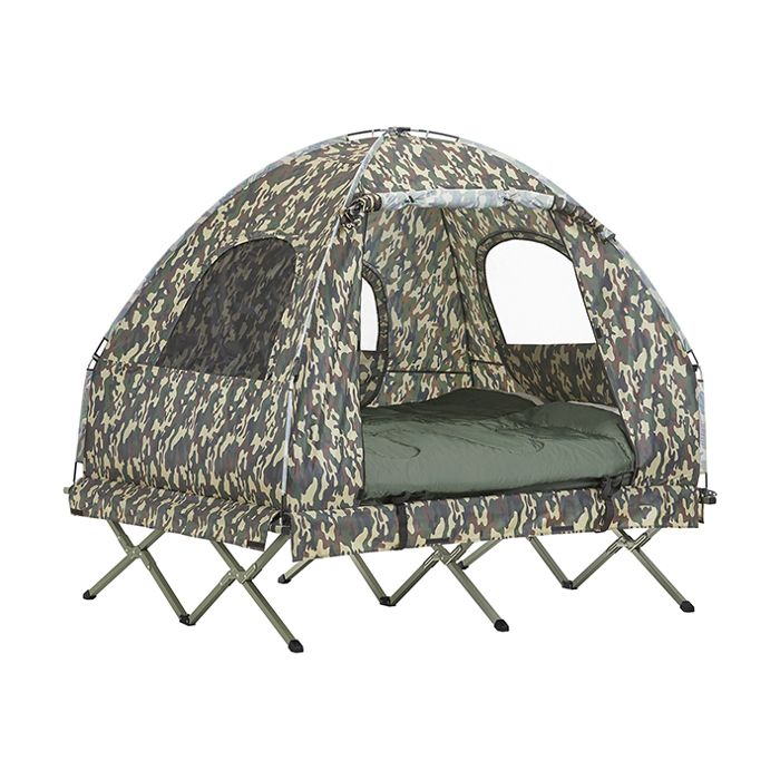 Lit de Camping OGS61-L-TN SoBuy - pour 2 personnes - Pliable 4en1 - Charge Max. 180 kg Camouflage