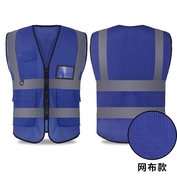 Gilet De Sécurité Réfléchissant à Manches Longues - Jaune/orange, Tissu Tricoté Respirant, Poches, Taille Unique Ajustable