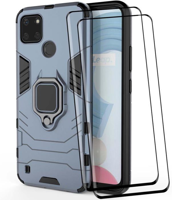 Coque TPU + Verre Trempé Anti Espion Pour Realme C11, C21, C21y, C25y, C33, C35, C75 - Transparent - Neuf En Emballage