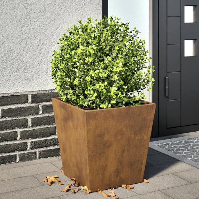 vidaXL Jardinière 40x40x40 cm acier corten jardinière dextérieur boîte à fleurs boîte de jardin jardinière de patio 851064