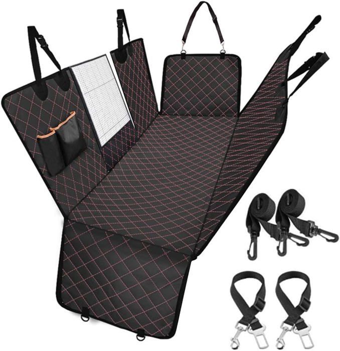 Housses de Siège dauto pour Chien Protection avec Fenêtre de Visualisation & 2 Ceinture Securite