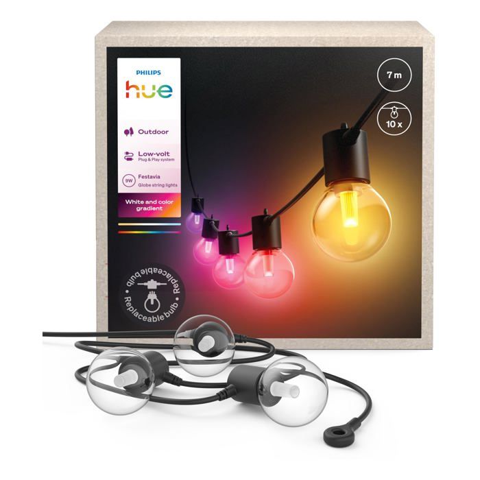 Guirlande Lumineuse Extérieure Philips Hue Festavia 7m 10 Ampoules LED