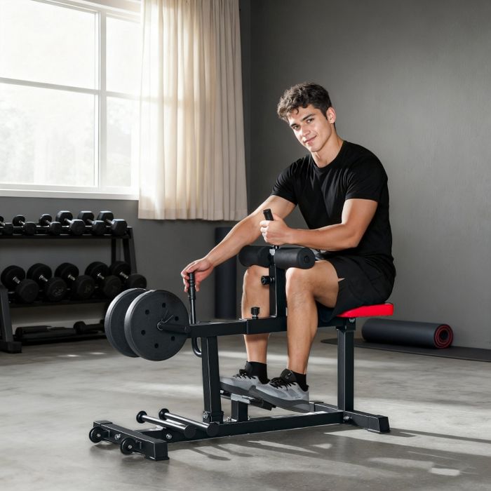 Banc de musculation pour les jambes appareil pour les mollets équipement sportif pour les exercices de fitness à domicile noir