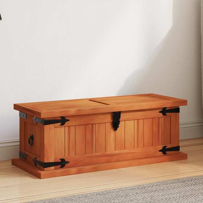 Bonne qualité - Coffre de rangement Bois dacacia solide - marron - robuste - 60x25x22 cm uxl10x34621964